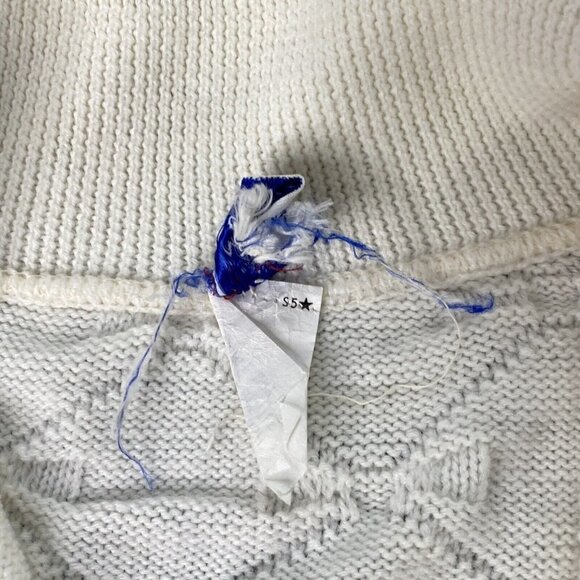 60s 70s Penrose Knitwear Wintuk Orlon Fringe Cape Poncho White Boho Festival VTG - Picture 12 of 12